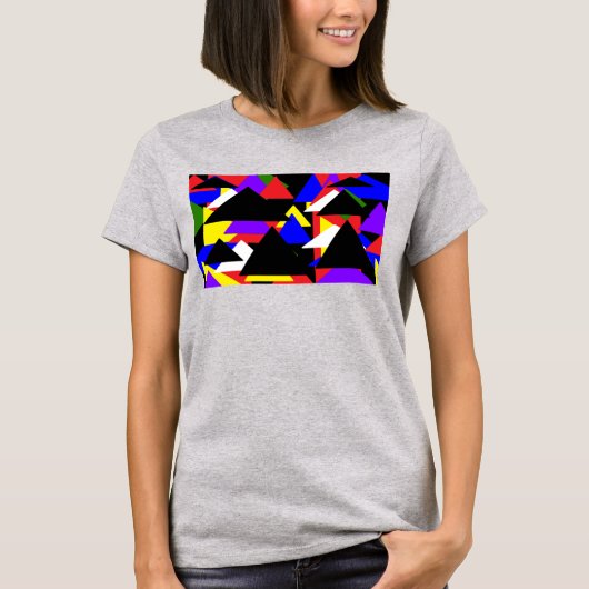 Abstraktes mehrfarbiges Shirt (Vorderseite)