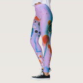 Abstraktes mehrfarbiges Splash-Design Leggings (Links)