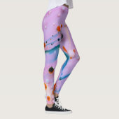 Abstraktes mehrfarbiges Splash-Design Leggings (Rechts)