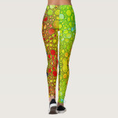 Abstraktes mehrfarbiges Splash-Design Leggings (Rückseite)