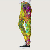 Abstraktes mehrfarbiges Splash-Design Leggings (Links)