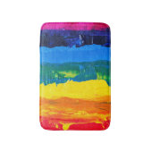 Abstraktes mehrfarbiges Streifendesign Badematte (Vorderseite Vertikal)