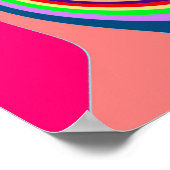 Abstraktes mehrfarbiges Swirl-Poster Poster (Ecke)