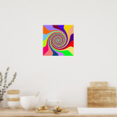 Abstraktes mehrfarbiges Swirl-Poster Poster (Küche)