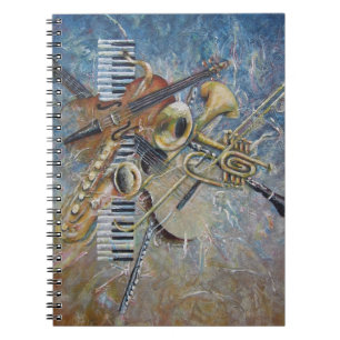 Abstraktes Melodiennotizbuch Notizblock
