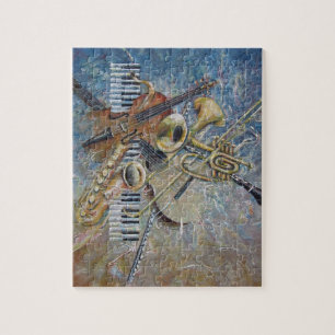 Abstraktes Melodienpuzzlespiel Puzzle