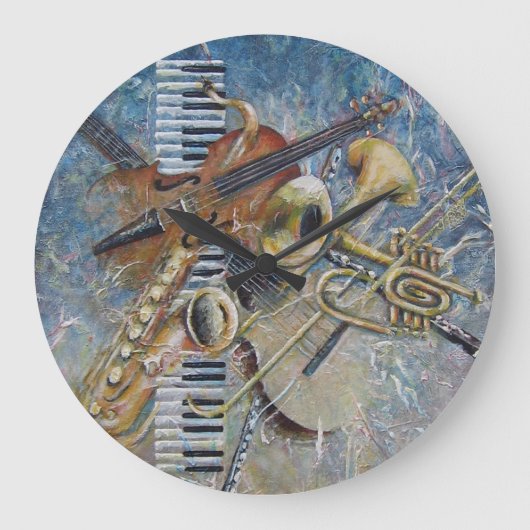 Abstraktes Melodyclock Große Wanduhr (Vorderseite)