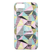 Abstraktes Memphis-Muster benutzerdefinierte Monog Case-Mate iPhone Hülle (Rückseite)