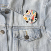 Abstraktes Memphis-Organisches-Formen-Muster Button (Beispiel)