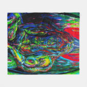 Abstraktes Menschenöl auf Leinwand Fleecedecke (Vorderseite (Horizontal))