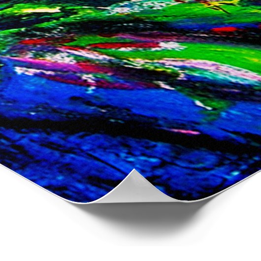 Abstraktes Menschenöl auf Leinwand Poster (Ecke)