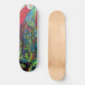 Abstraktes Menschenöl auf Leinwand Skateboard (Vorderseite)