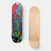 Abstraktes Menschenöl auf Leinwand Skateboard (Vorderseite)
