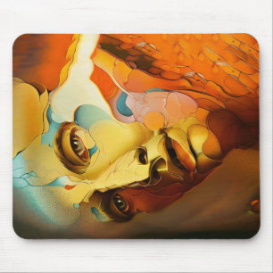 Abstraktes Menschenportrait Mousepad