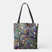 Abstraktes Menschenportrait Tasche (Rückseite)