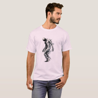 Abstraktes Menschliches Figur Streetwear-Shirt – E T-Shirt
