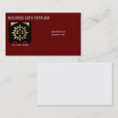 Abstraktes Metallic Gold Sun Aztec Visitenkarte (Vorne/Hinten)