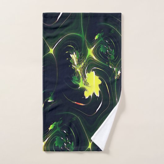 Abstraktes metallisches Blatt mit blinkenden Spure Badhandtuch Set (Handtuch)