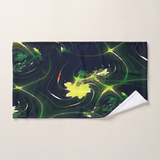 Abstraktes metallisches Blatt mit blinkenden Spure Badhandtuch Set (Handtuch)