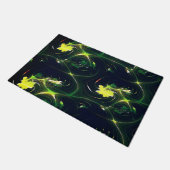 Abstraktes metallisches Blatt mit blinkenden Spure Fußmatte (Schrägansicht)