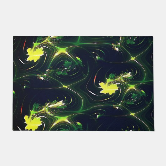 Abstraktes metallisches Blatt mit blinkenden Spure Fußmatte (Vorderseite)