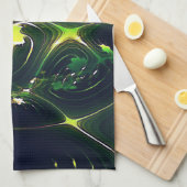 Abstraktes metallisches Blatt mit blinkenden Spure Geschirrtuch (Viertel Falte)