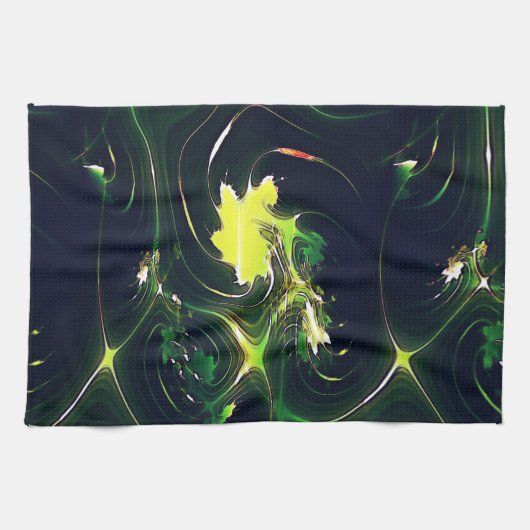 Abstraktes metallisches Blatt mit blinkenden Spure Geschirrtuch (Horizontal)