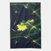 Abstraktes metallisches Blatt mit blinkenden Spure Geschirrtuch (Vertikal)