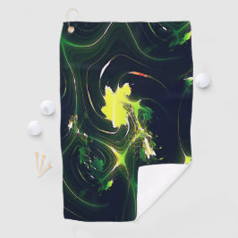 Abstraktes metallisches Blatt mit blinkenden Spure Golfhandtuch