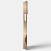 Abstraktes metallisches Muster mit Monogramm Case-Mate iPhone Hülle (Rückseite / Rechts)