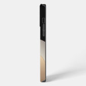 Abstraktes metallisches Muster mit Monogramm iPhone Hülle (Linke Seite)