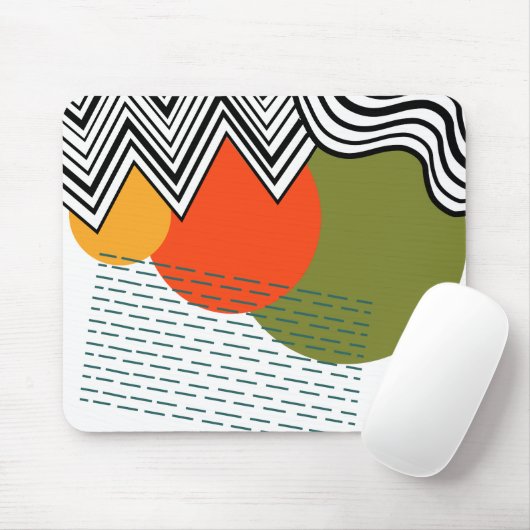 Abstraktes Mid-Century Modern Mousepad (Mit Mouse)