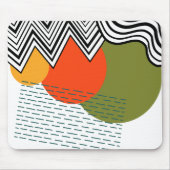 Abstraktes Mid-Century Modern Mousepad (Vorne)