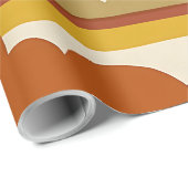 Abstraktes MidMod-Cloud-Burnt-Olive-Geschenkpapier Geschenkpapier (Rolleneckpunkt)