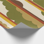 Abstraktes MidMod-Cloud-Burnt-Olive-Geschenkpapier Geschenkpapier (Ecke)