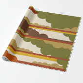 Abstraktes MidMod-Cloud-Burnt-Olive-Geschenkpapier Geschenkpapier (Ungerollt)