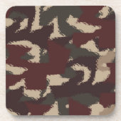 Abstraktes militärisches Camouflage-Muster Getränkeuntersetzer (Vorderseite)