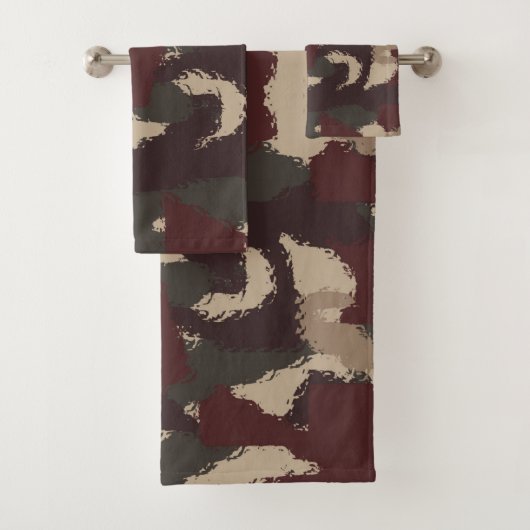 Abstraktes militärisches Muster Badhandtuch Set (Insitu)