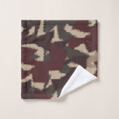 Abstraktes militärisches Muster Badhandtuch Set (Waschlappen)