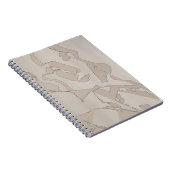 Abstraktes Minimal Line Art Notebook Notizblock (Rechte Seite)