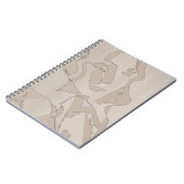 Abstraktes Minimal Line Art Notebook Notizblock (Linke Seite)