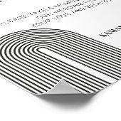 Abstraktes Minimal Rings Erwärmung Hochzeitszeiche Poster (Ecke)