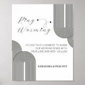 Abstraktes Minimal Rings Erwärmung Hochzeitszeiche Poster (Vorne)