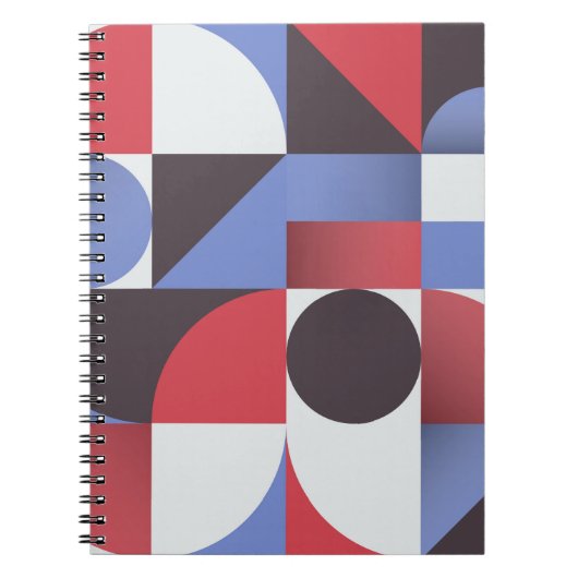 Abstraktes, minimales, geometrisches nahtloses Mus Notizblock (Vorderseite)
