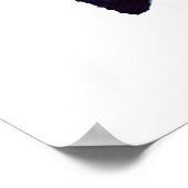 Abstraktes Minimalistisches Aquarellmalungspapier Poster (Ecke)