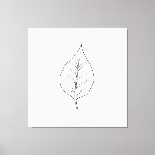 Abstraktes Minimalistisches Leaf Leinwanddruck (Vorderseite)