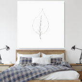 Abstraktes Minimalistisches Leaf Leinwanddruck (Insitu (Schlafzimmer))