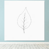 Abstraktes Minimalistisches Leaf Leinwanddruck (Insitu (Holzboden))