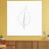 Abstraktes Minimalistisches Leaf Leinwanddruck (Insitu (Wohnzimmer))
