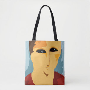 Abstraktes Minimalistisches Portrait Tasche